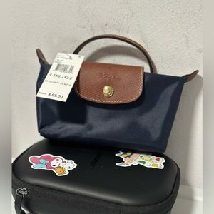 Navy Blue Mini Longchamp Bag